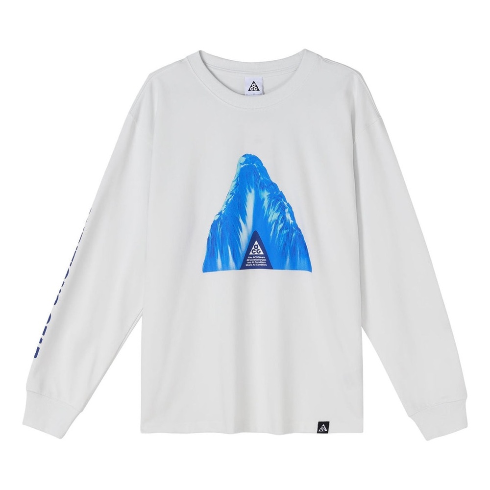 Nike ACG Ice Cave Casual Sports Breathable Round Neck Long Sleeve white small